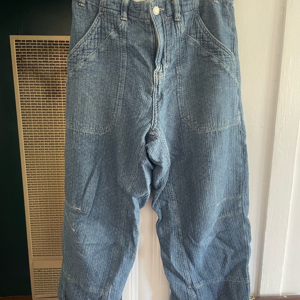 Free People Blue Denim harem Pants xs